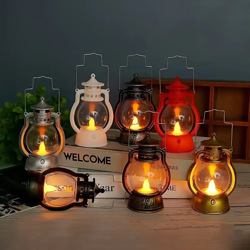 1PC Kerosene Lamp Decorative Table Lamp, LED Electronic Candle Lamp, Candle Lantern, Candlestick Ornament, Festival Home Decoration Table Lamp, Interior Decoration Accessories, Indoor Outdoor Decorative, Battery Powered Light, Battery Operated Light