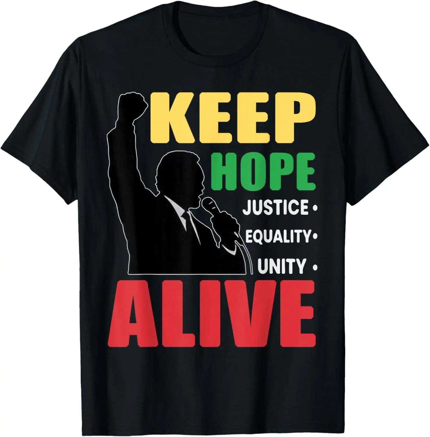 Retro Black History Inspirational Keep Hopes Alive Women Men T-Shirt