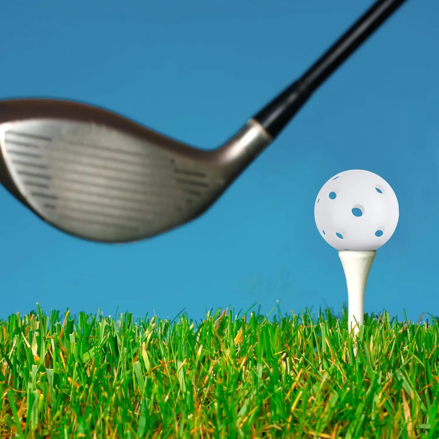 Practice Golf Balls 24 Pack, 42mm Plastic Golf Balls, Practice Golf Balls for Backyard, Training Golf Balls for Swing Practice