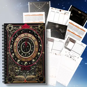 1pc 5.5x8.3 Inch Tarot-themed Creative Notebook: A Multifunctional Notebook for Mysticism Enthusiasts To Write, Doodle, and Collect Inspirations, with Independent Tarot Pages
