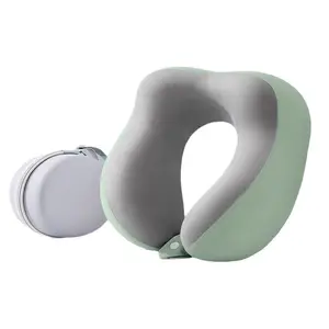 Memory Foam U-Shaped Neck Support Pillow for Travel Airplane Use Car Work Outdoor Naps Office Work with Organiser