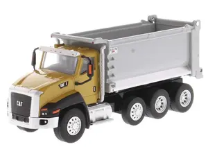 CAT Caterpillar CT660 Day Cab Tractor w/ OX Stampede Dump Truck (Construction Metal Series) 1:64 Scale Model - Diecast Masters 85633