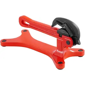 Pipe Vise, Portable Pipe Vice for 1/8 to 1-1/2 Inch Pipes, Lightweight  Pipe Clamp with Non-Slip Serrated , Heavy Duty Plumbing Tool for Plumber HVAC Pipe Wrench Work