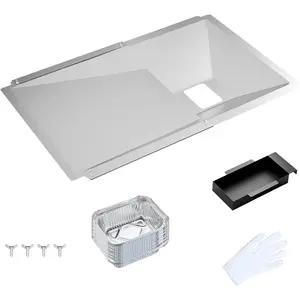 23.6"L to 31.6"L Tray with Catch Pan and Foil Liners for Nexgrill, BHG, Charbroil, Dyna Glo,, Grill Master, Backyard, Expert Grill, Adjustable Drip Pan for Most 3/4/5 Burner Gas Grill