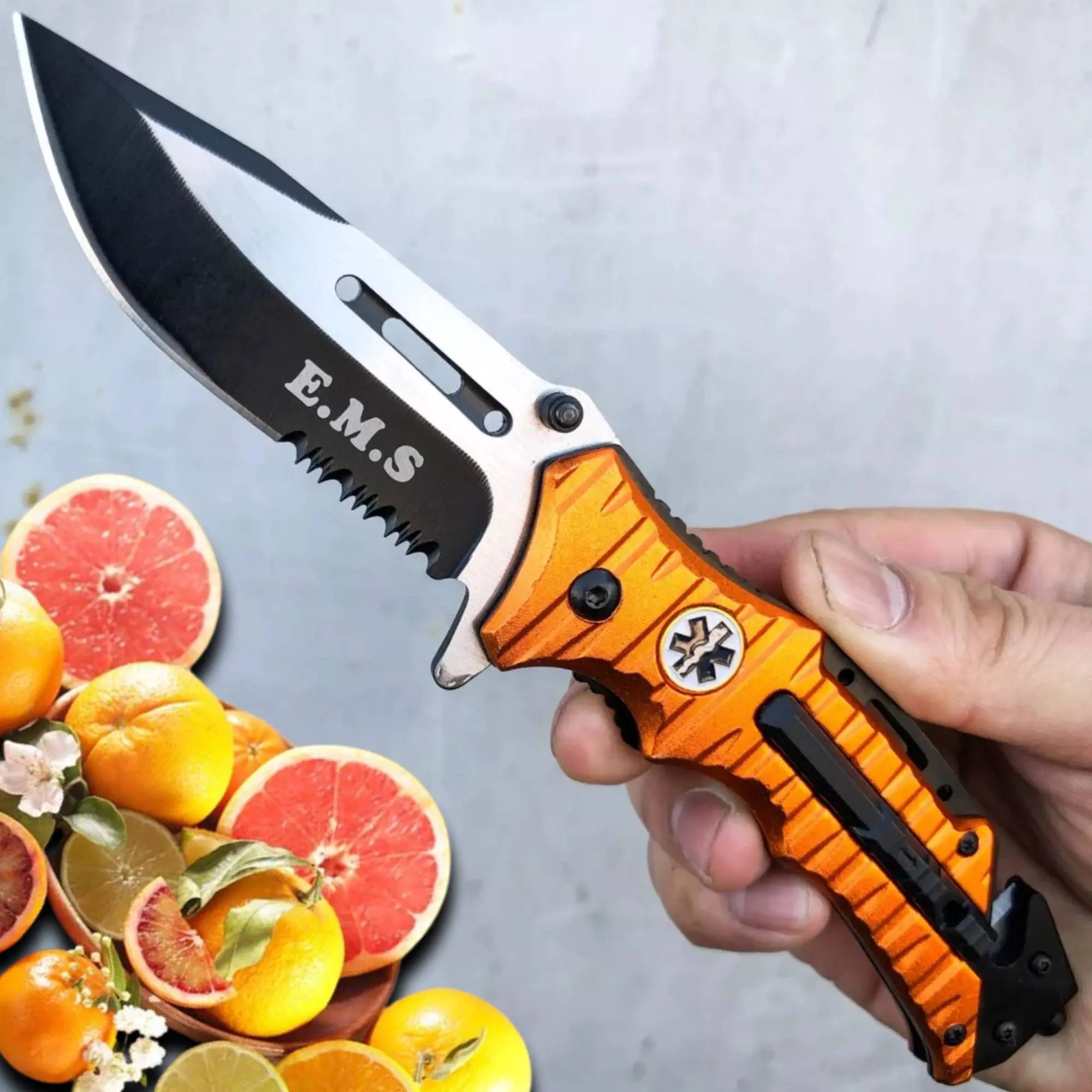 Classic 9" Chef's Knife EMT EMS Multifunction Pocket Knife High Carbon Steel Blade ironfangknife