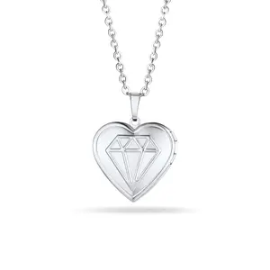 PROSTEEL Heart Pendant Necklace Stainless Steel Vintage Photo Locket Necklaces Jewelry Unisex For Men Women with Gift Box