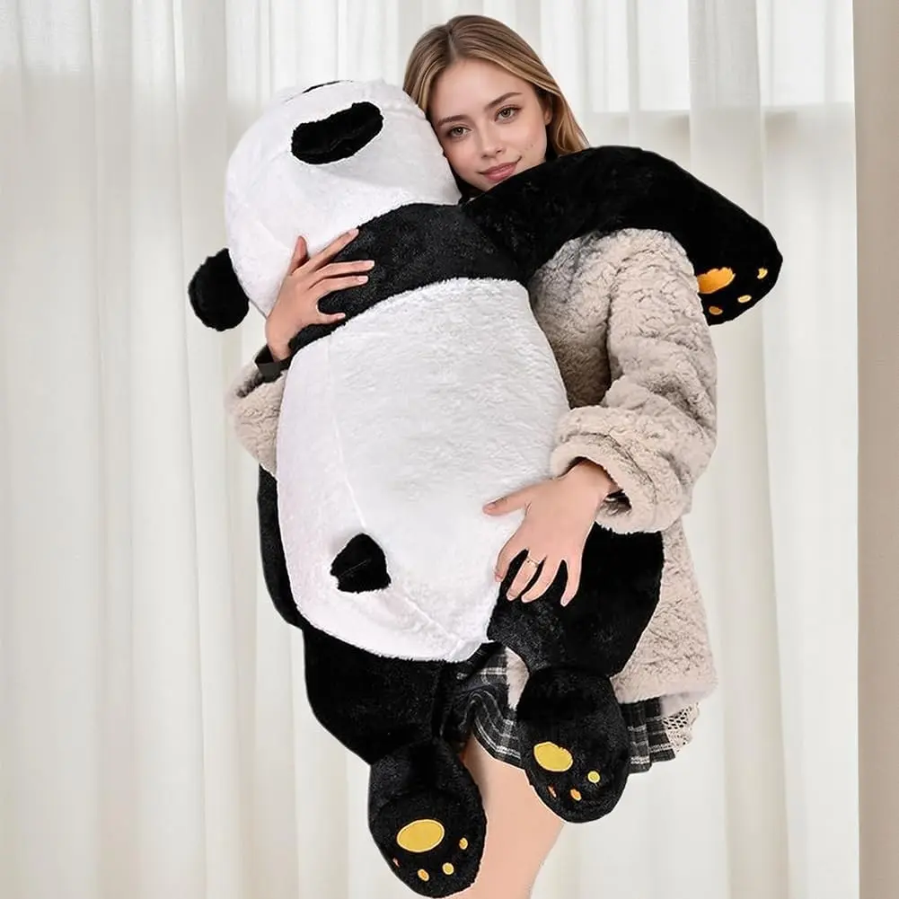Cute Panda Bear Pillow Large Panda Stuffed Animal Plush Toy Soft Adorable Stuffed Snuggle Bear Soft Hugging Body Pillow for Adults Kids Boys Girls Soft Cuddly Gift Birthday Gift Stuffed Animal Gifts Huggable Stuffed Animal Cute Stuffed Animals