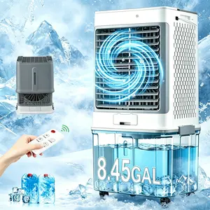 Portable Evaporative Air Cooler Industrial Commercial Cooling Fan for Restruant Office Home Shop 8.45GAL Wanter Tank