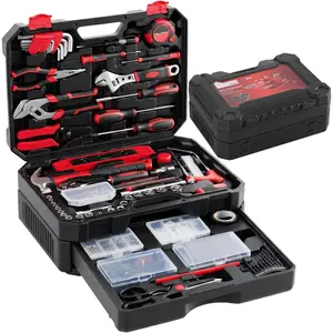 330-Piece Home & Auto Repair Tool Kit with Pull-Out Drawer – Carbon Steel & Cr-V Steel Tool Box, Complete DIY Set for Home Improvement & Car Maintenance