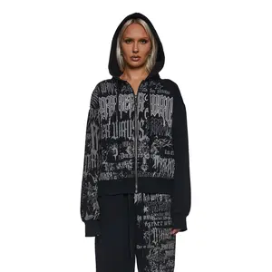 Ego Zip-Up Hoodie With Graphics