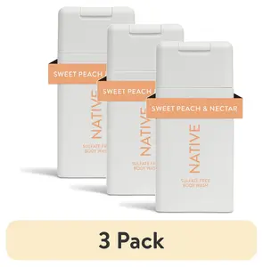 (3 Pack) Native, Sulfate Free, Paraben Free, Sweet Peach & Nectar, for Women and Men, Travel Size 3 Oz Procter & Gamble