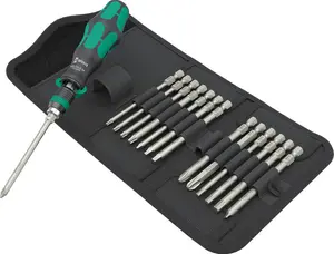WERA 05051066001 Kraftform Kompakt 838 RA-R M Imperial Set 1, 15 pieces