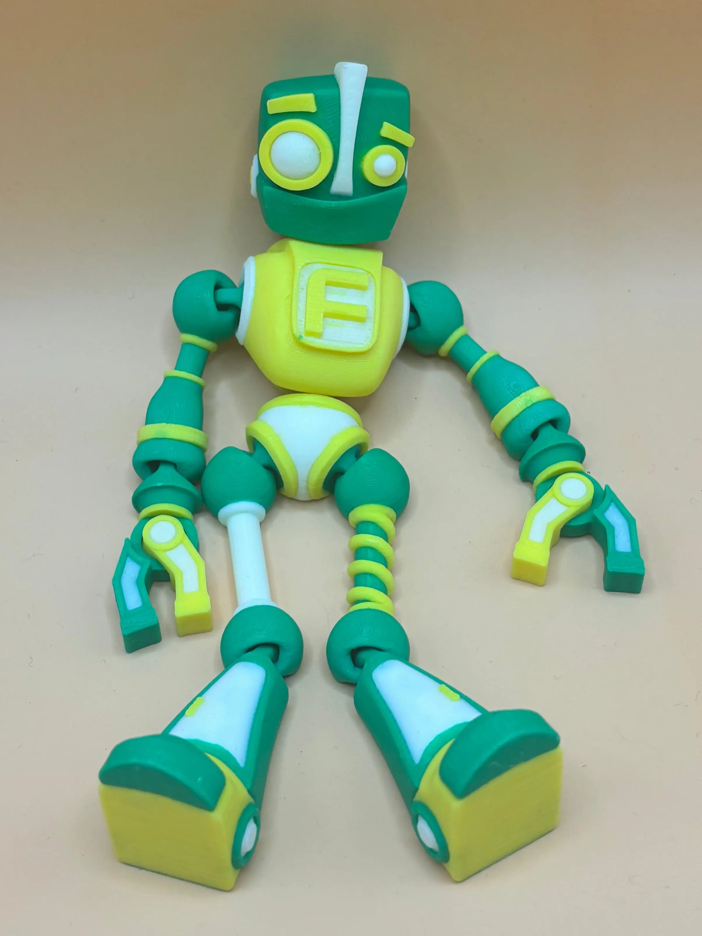 Green and Yellow Robot Fidget