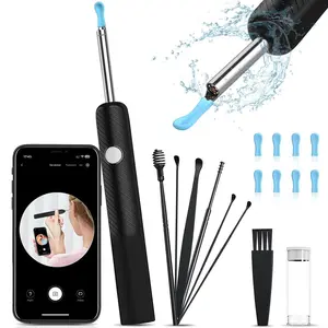 Smart Visual Ear Wax Removal Kit, 18pcs/box Ear Cleaner with Camera & Light, Ear Cleaning Tool with 8 Spoon, Compatible with Iphone & Android Phones, Ear Wax Removal Tool, Earwax Removal Tool