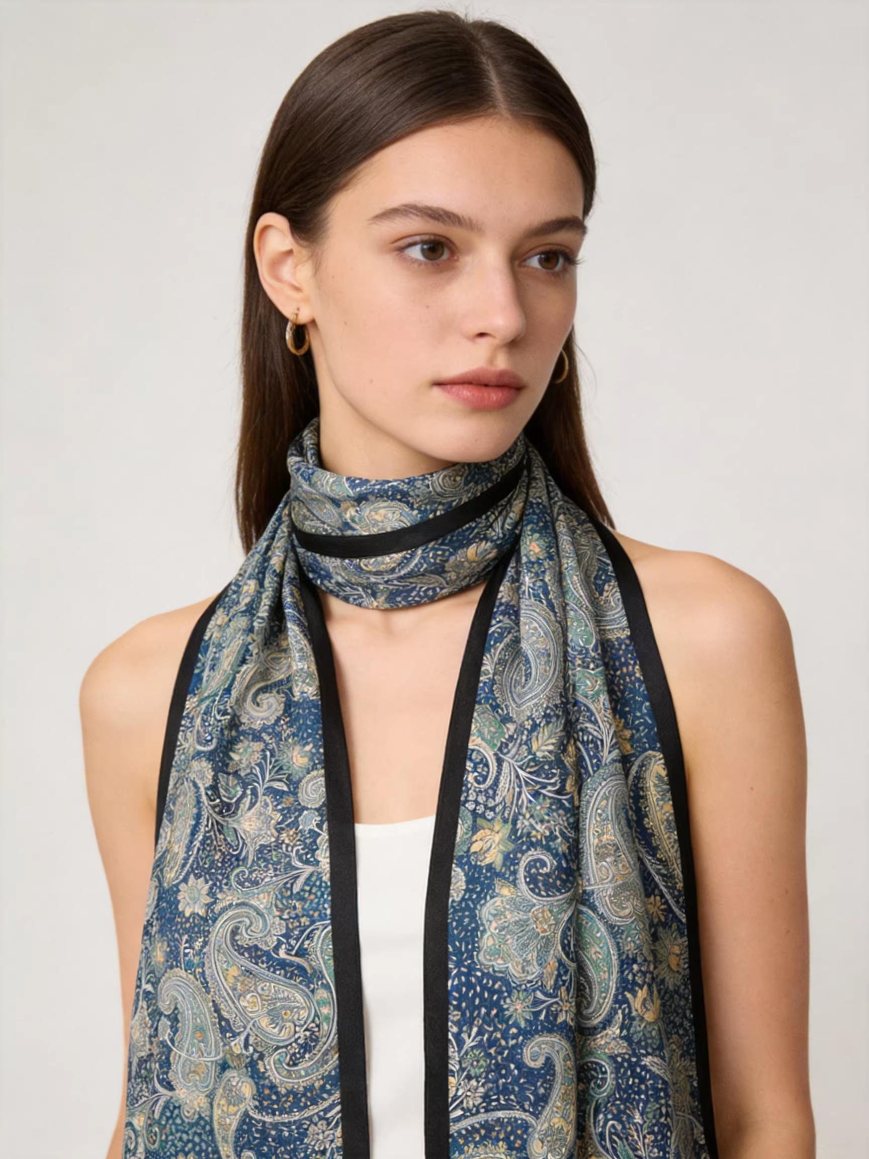 dragon scarf Premium Mulberry Silk Long Scarf for Women, 100% Genuine Silk, Wrap Style for Personal Use or Gift, Elegant Long Shawl, 2026 New Collection