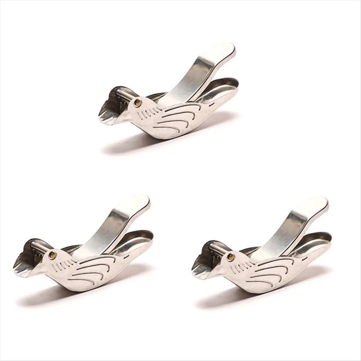 Bird Lemon Squeezer Stainless Steel,Lemon Slice Squeezer,Lemon Squeezer for Beer Bottle,3Pcs