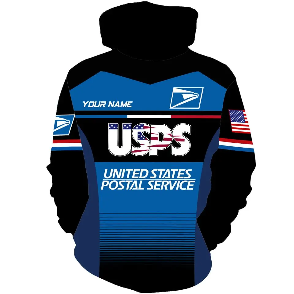 Postal Worker Hoodie, America Flag 3D All Over Printed