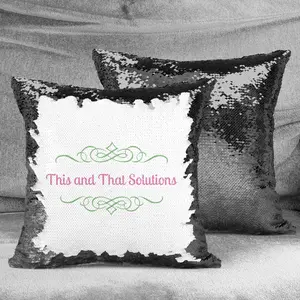 Personalized Sequin Throw Pillow | Custom Sequin Pillow | Company Logo