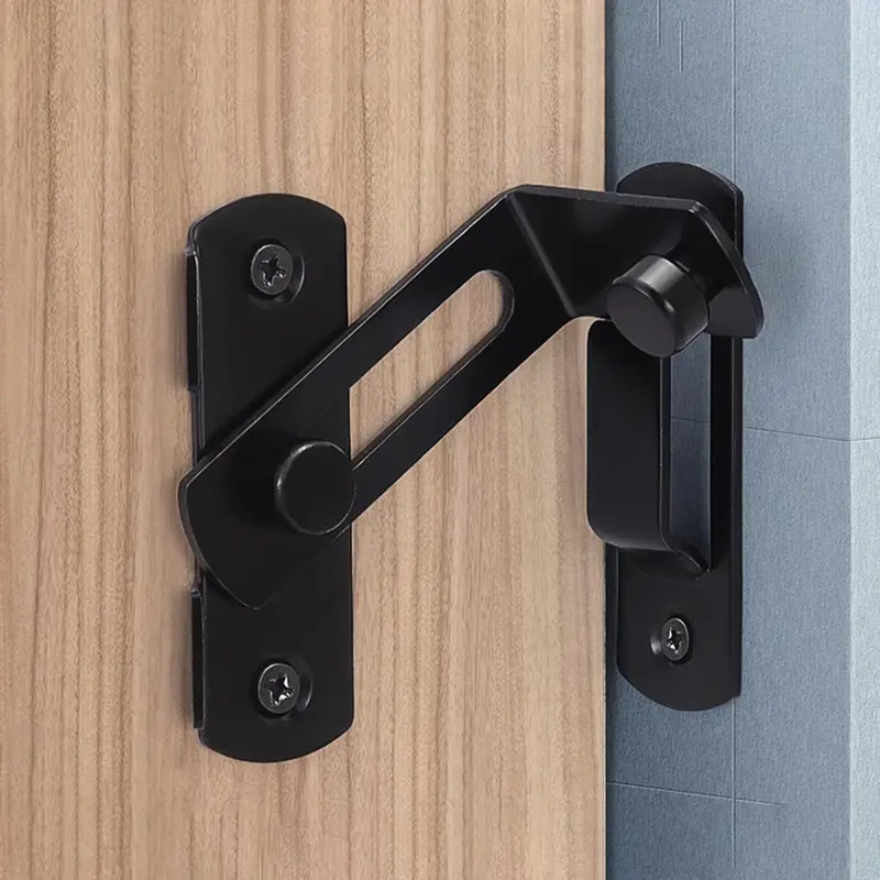 Stainless Steel Door Lock Latch, 90 Degree Door Lock Latch, Security Lock, Sturdy Lock, Door Hardware for Home, Office, Hotel, Apartment, Dormitory, Stainless Steel Locks