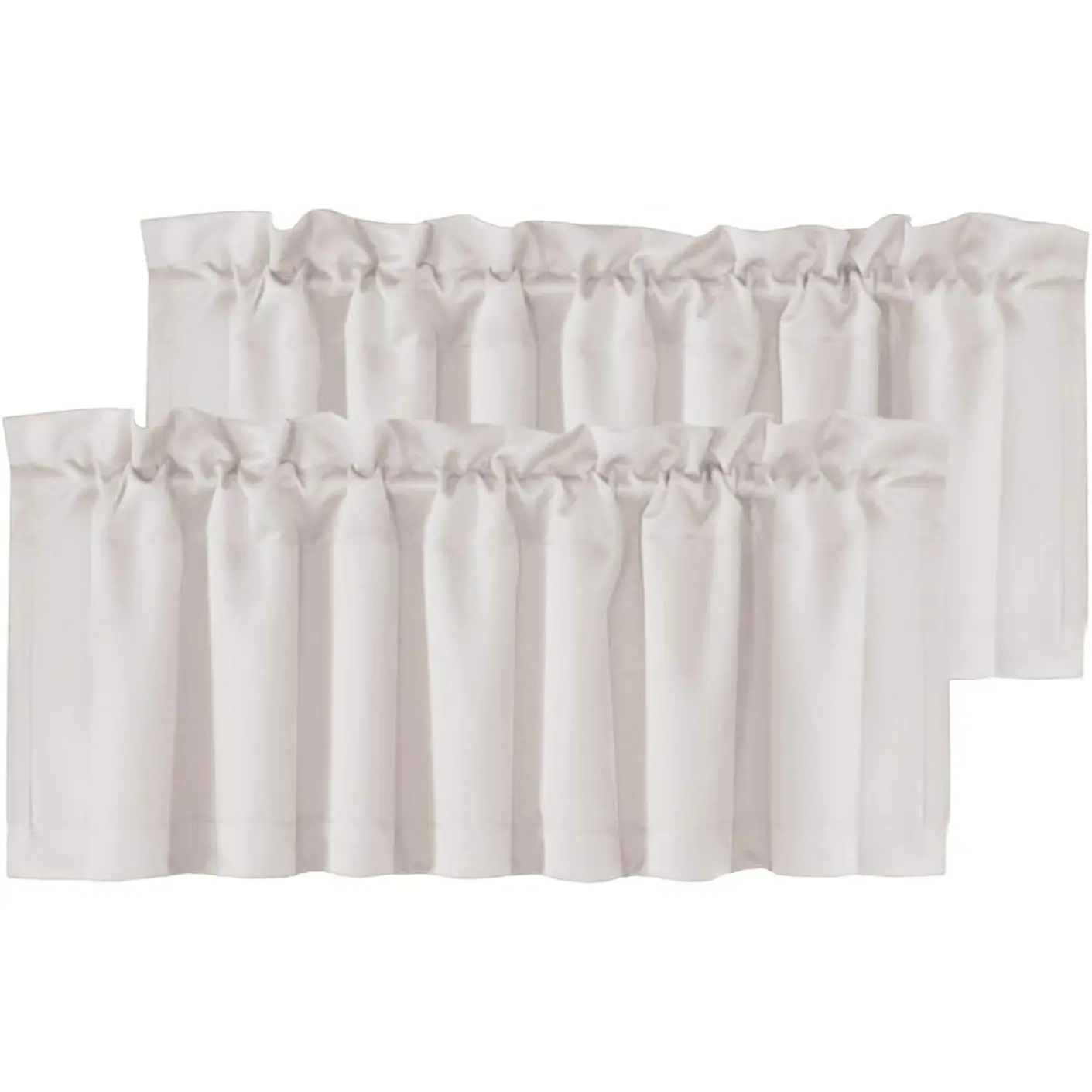 H.VERSAILTEX Blackout Curtain Valances for Kitchen Windows/Bathroom/Living Room/Bedroom Privacy Decorative Rod Pocket Short Window Valance Curtains