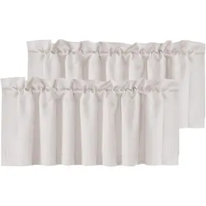 H.VERSAILTEX Blackout Curtain Valances for Kitchen Windows/Bathroom/Living Room/Bedroom Privacy Decorative Rod Pocket Short Window Valance Curtains outdoorfun