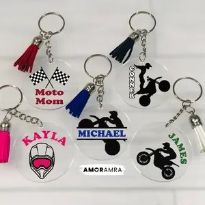 Personalized Motocross Keychain, Dirt Bike Keychain, BMX Bag Tag, Motocross Helmet, Motorcross Keychain Gift, BMX Freestyle, BMX Racing