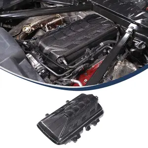 1-piece genuine carbon fiber car engine cover (replacement part) suitable for 2020+ Corvette C8