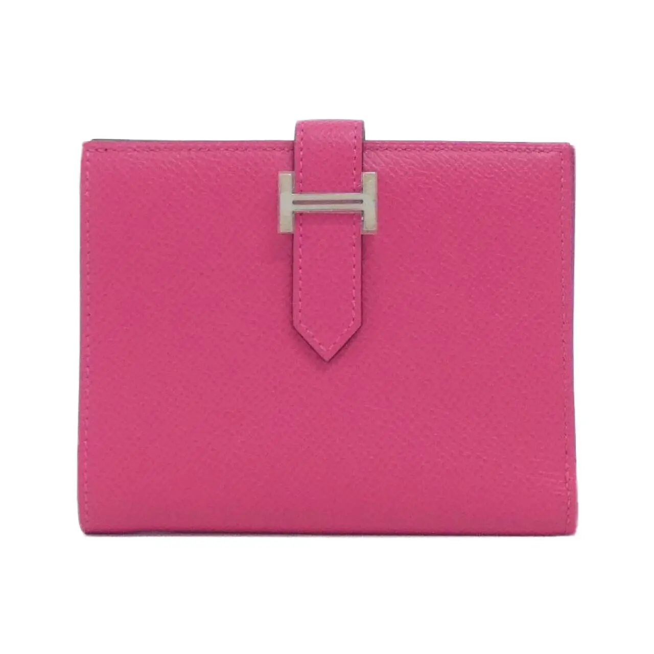 Pre-owned HERMÈS Calfskin Small Leather Goods Hermes Bearn Compact Epsom Bifold Wallet