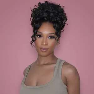Curly Hair Bun - Fullest Updo in 30s - Lightweight & Breathable - Premium Fiber - 7 Colors Available