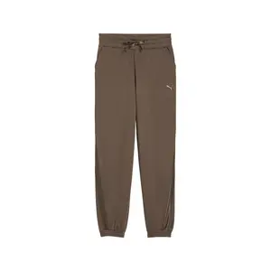 PUMA Womens Essentials Elevated Satin Sweatpants Casual - Brown