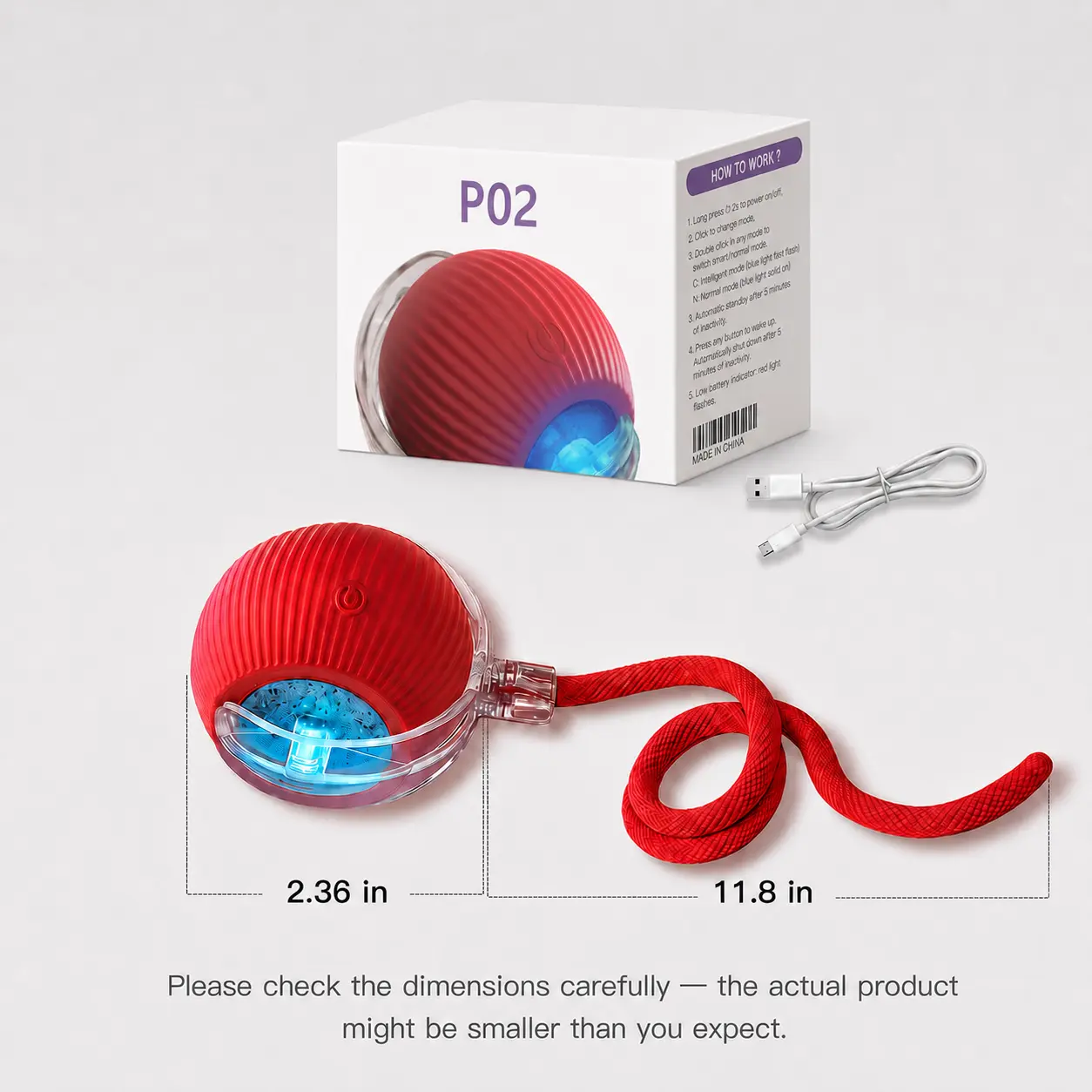 Smart Self-Rolling Cat Toy Ball | Rechargeable Motion Activated Teaser | Indoor Cat Entertainment Hack