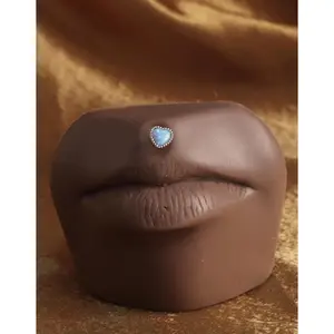 Heart Shape Color Gem Labret Lip Ring