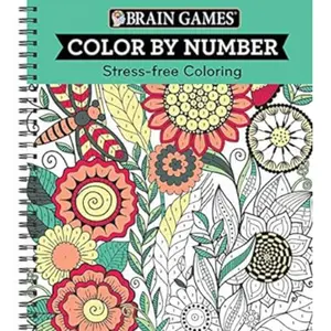 Valentine Day Gift  Brain Games - Color by Number Stress-Free Coloring (Green)