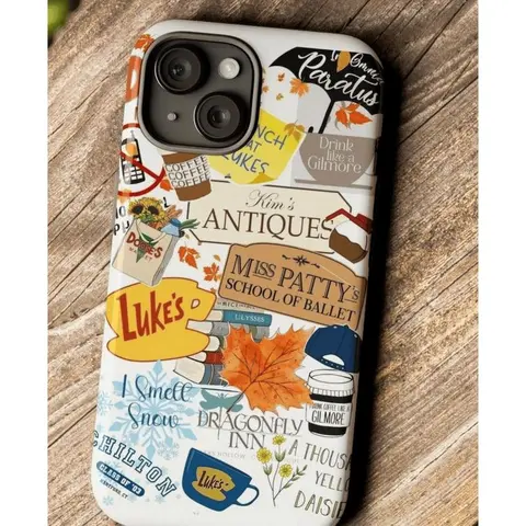 LUMN Studio Summerwins Gilmore Girls Fall Aesthetic Tough Cute Cellphone Case - Protective Handheld Casing Cover, Anti-Fingerprint Scratch-Resist TPU, Wireless Compatible, Fit for iPhone 11-17 Pro Max Plus & Samsung Galaxy S22-S25 S23FE