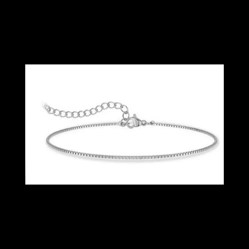Steel C shaped bracelet+round snake bone