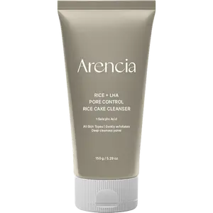 [Official Arencia Store] Rice + LHA Pore Control Rice Cake Cleanser, 5.29oz - Gentle Daily Foaming Cleanser for Clogged Pores & Rough Texture