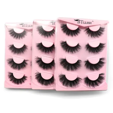 2 Styles Fluffy False Eyelashes, Fake Lashes, 12 Pairs Natural Curling Eye Makeup Strip Lashes of 2 Styles, Volumized False Eyelashes, Voluminous False Eyelashes, Volume Lashes, False Lash Extension for Women and Girls Eye Makeup Enhancement