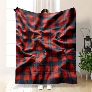 Red & Black Plaid Soft Throw Blanket for Cozy Home Comfort