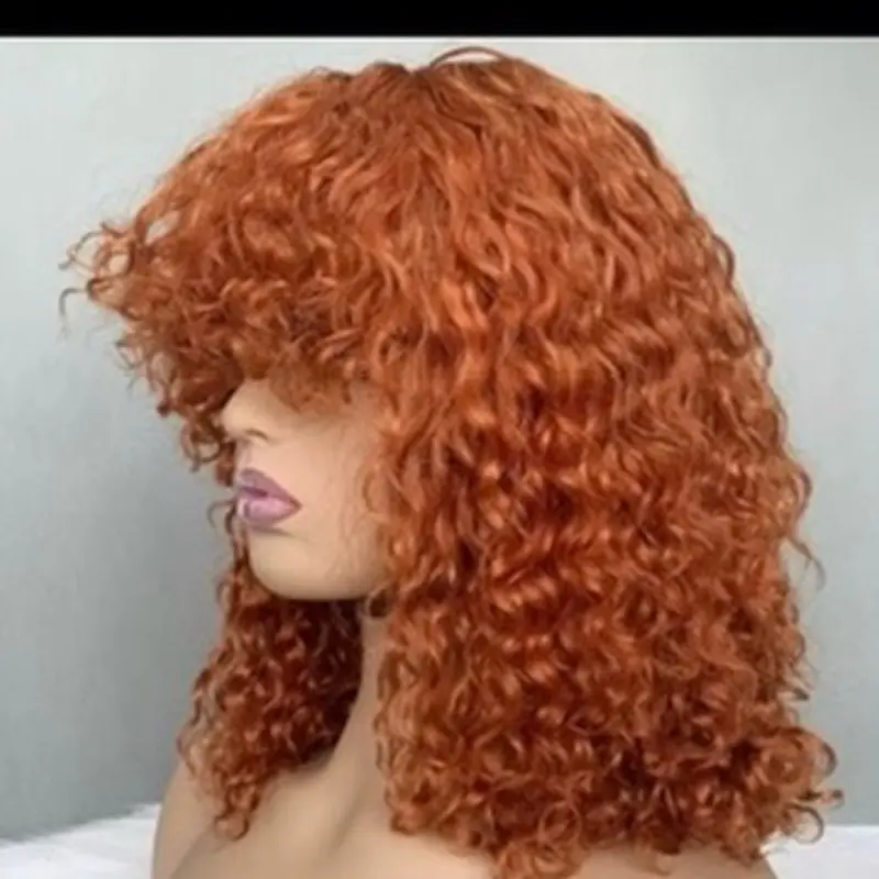 Curly wigs 12 inches 200 density