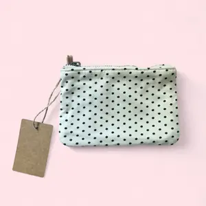 polka dot cotton coin purse