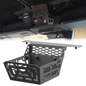 【Yzona】Overhead Storage Compatible with 2021 2022 2023 2024 2025 2026 Ford Bronco, Interior Steel Console Organizer Hard Top Basket Storage Panel Tray (Exclude Soft Top)