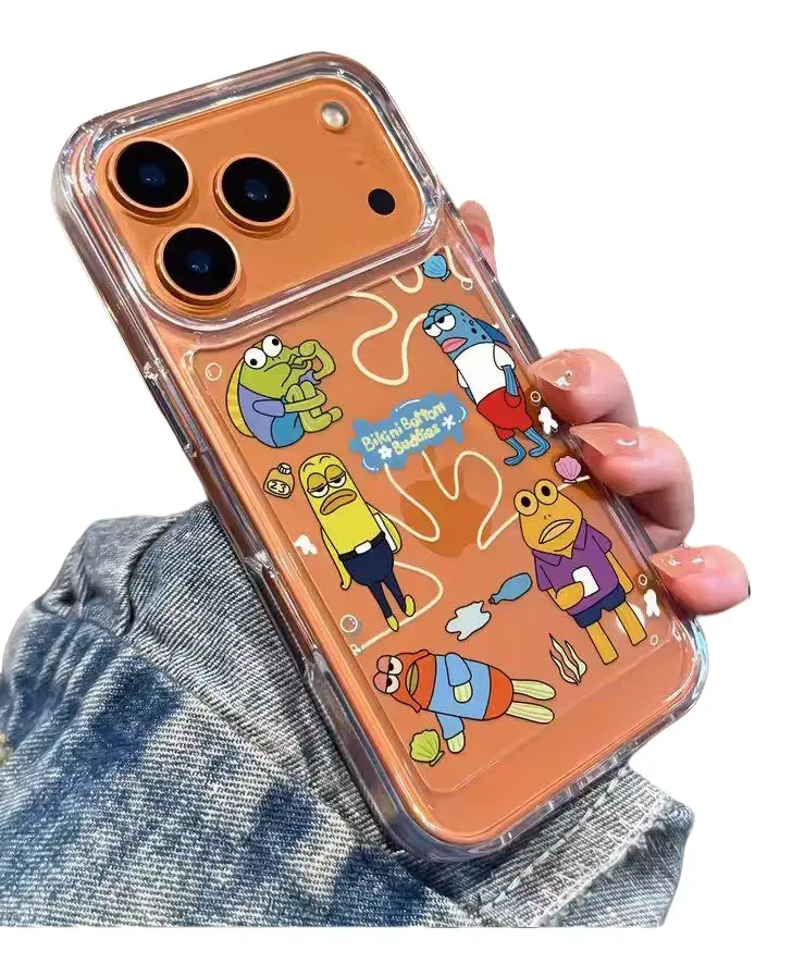 Suitable for Apple 17 Pro Max phone case. New cute cartoon full-body phone protection cover. Ugly Fish personalized and creative design.