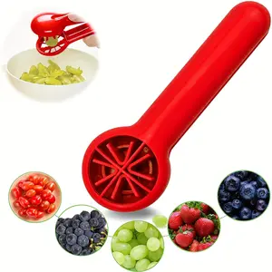 1 count Grape and Tomato Cutter - Multifunctional No-Blade Vegetable and Fruit Slicer for Kids and Adults - Easy to Use, Creative Kitchen Gadget for Cherry, Strawberry