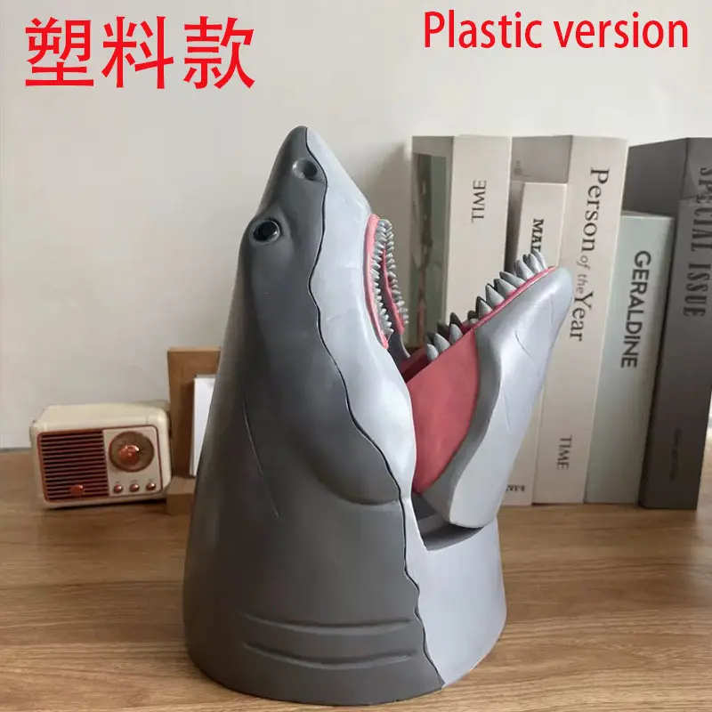 JAWS 50th Anniversary Limited Edition Shark-Shaped Popcorn Bucket, Reusable Creative Snack Bucket, Suitable as Storage Bucket