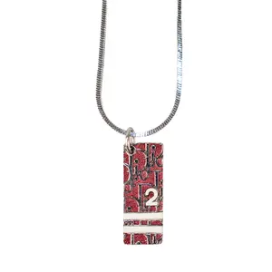 Pre-owned Dior Necklace Red Metal D26022602