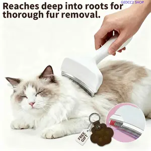 Professional Pet Deshedding Tool, Undercoat Rake for Dogs & Cats, Gentle Dematting Comb for Long & Short Hair, Fast Shedding Reduction & Fur Removal Grooming Brush for Home Pet Care