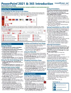 PowerPoint 2021 and 365 Introductory Quick Reference Guide