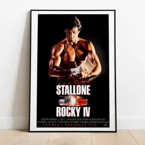 Rocky IV, Sylvester Stallone, Rocky Balboa, 1985 - High Quality Vintage Movie Poster