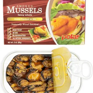 Polar Seafood Smoked Mussels - 3-Ounce Flavor - Instant, Savory Snack or Appetizer