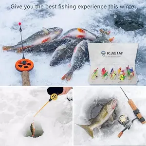 Ice Fishing Jigs Luminous Ice Fishing Lures Glowing Jig Gear Winter Fishing Jigging for Crappie Pike Panfish Walleye Perch Bluegill 6pcs/20pcs